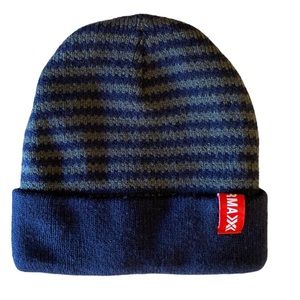 Thermax  Beanie Hat Cap Striped Black & Grey Great Condition!